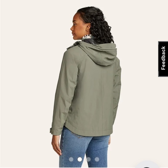 Eddie Bauer Green Sprig Women's Port Townsend Waterproof Rain Jacket Outdoor XL - Picture 6 of 12